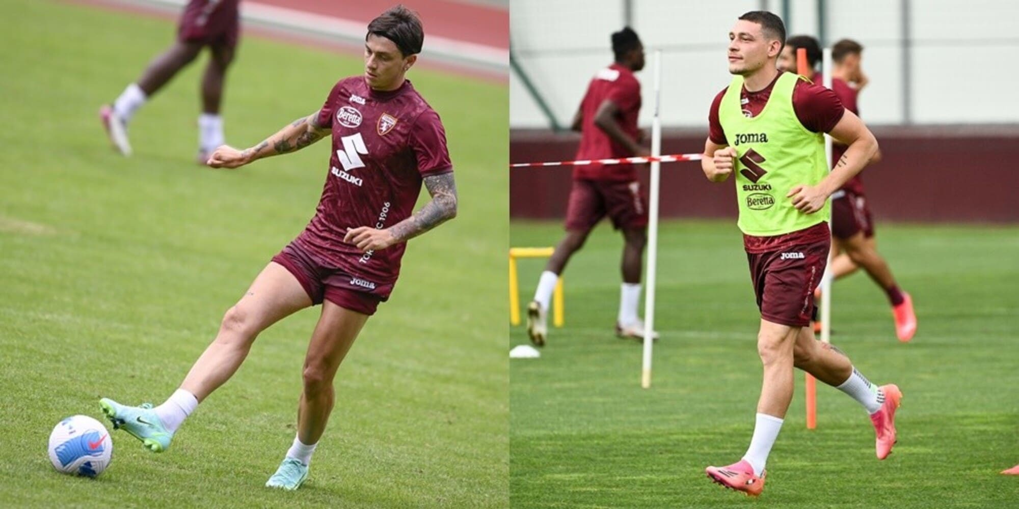 Torino, Baselli lavora coi compagni. A parte Belotti