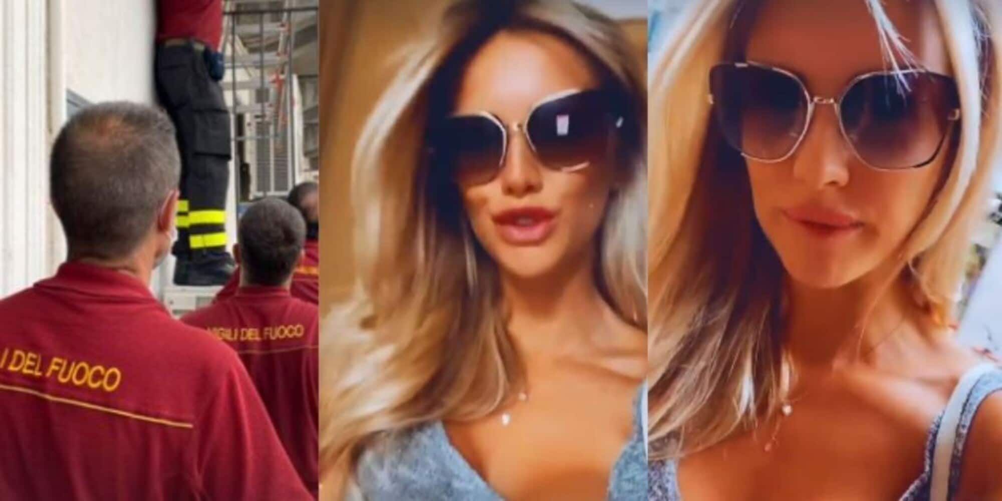 Michela Persico, disavventura per lady Rugani: pompieri in azione