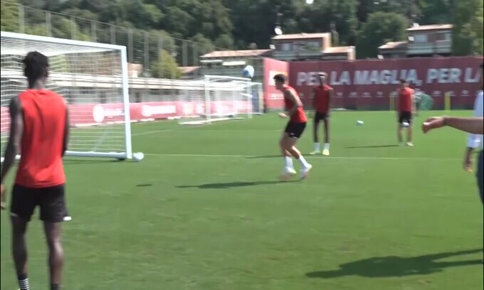 Roma, allenamento in vista del Trabzonspor