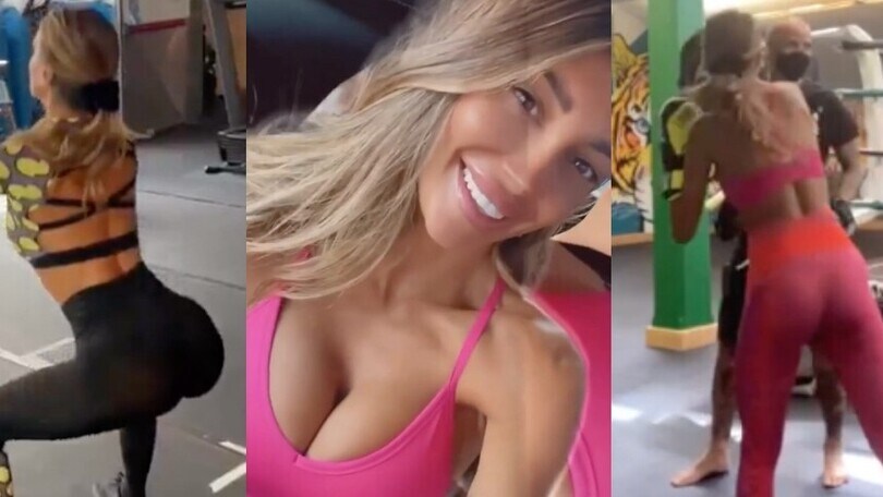 Cristina Buccino tra squat e boxe: che allenamento!