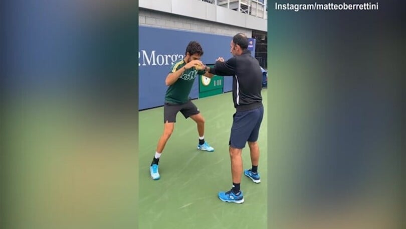 Tennis, i riflessi super di Berrettini in allenamento