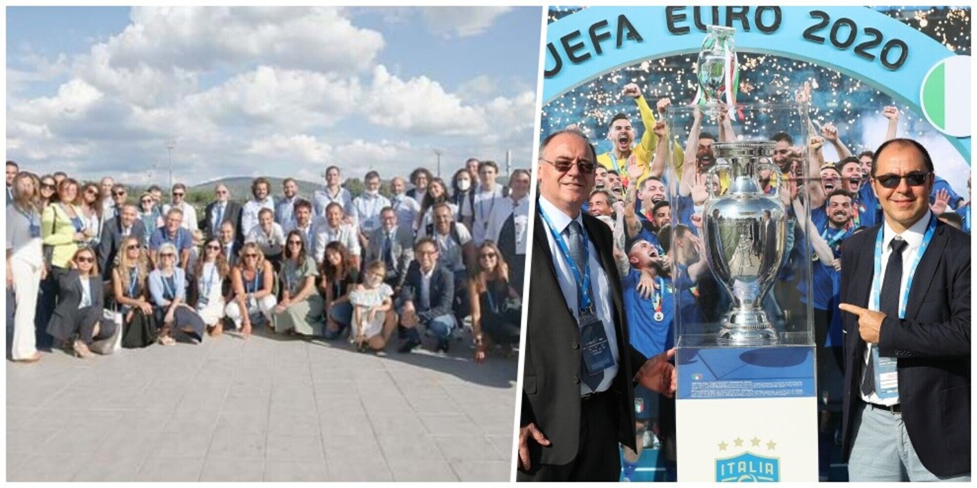 Italia, festa con la coppa di Euro2020: presenti i partner Figc