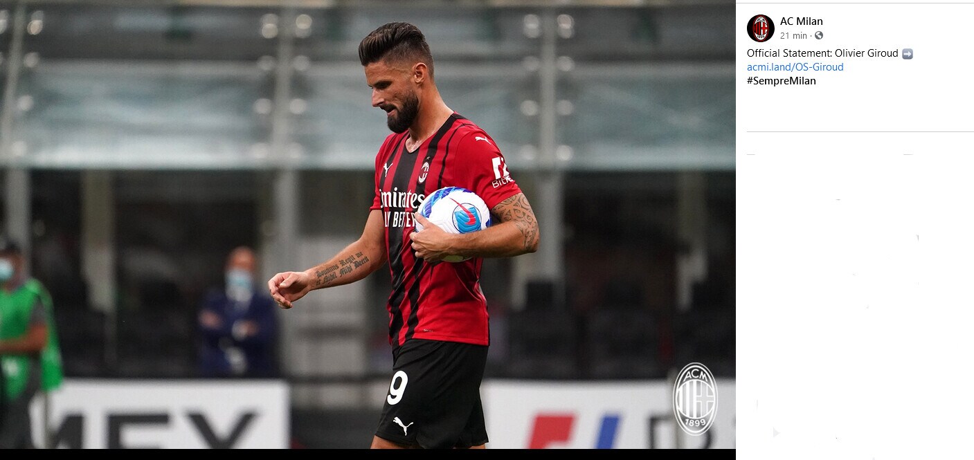 Milan, guaio Giroud: è positivo al Coronavirus