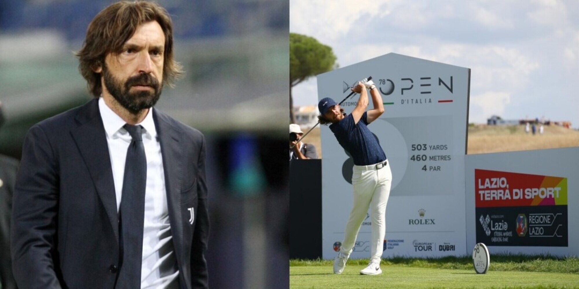 Golf, Andrea Pirlo tra i grandi spettatori dell'Open d'Italia