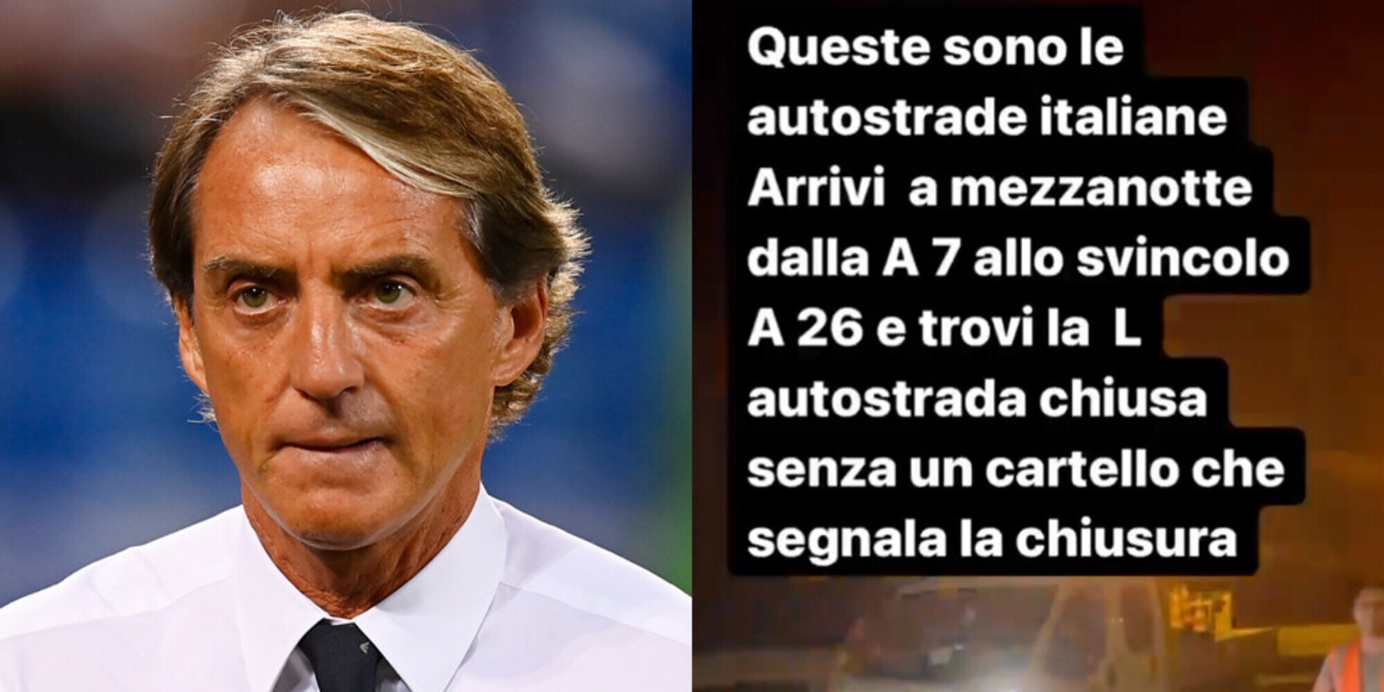 Mancini sbotta contro i lavori in autostrada: "Vergogna!"