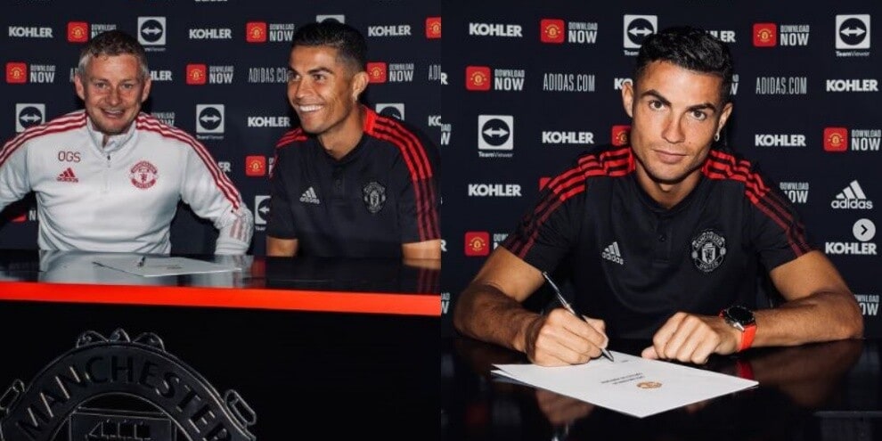 Cristiano Ronaldo, firmato il contratto col Manchester United