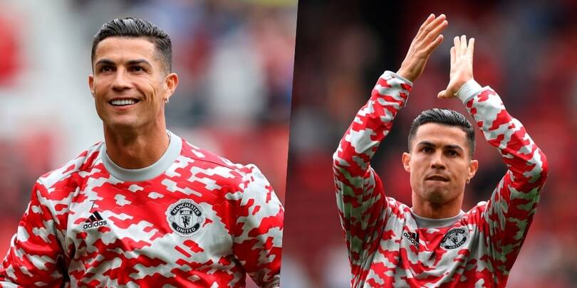 Ronaldo, sorrisi e applausi durante il riscaldamento con il Manchester United