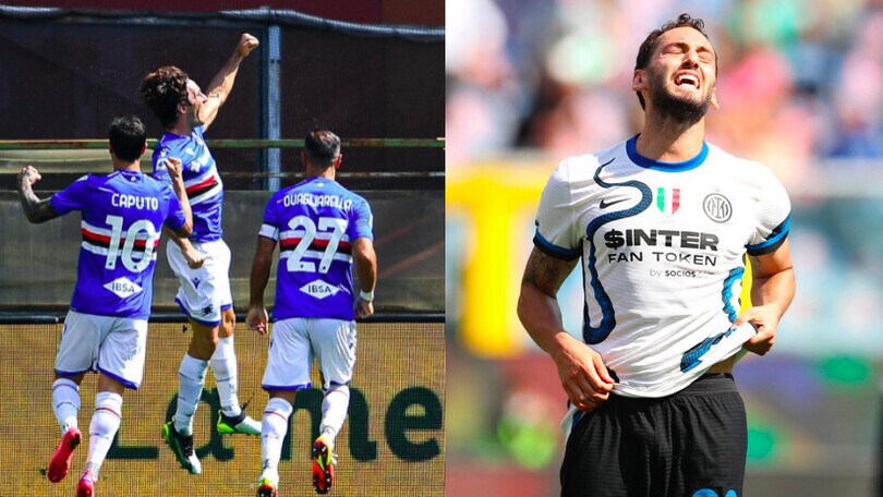 La Sampdoria rimonta due volte, l'Inter frena