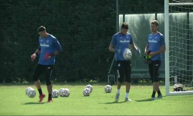 Champions League, allenamento per l'Atalanta