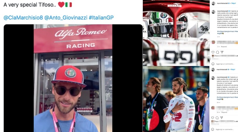 Claudio Marchisio celebra Antonio Giovinazzi: "Il tuo talento è una storia unica e straordinaria"