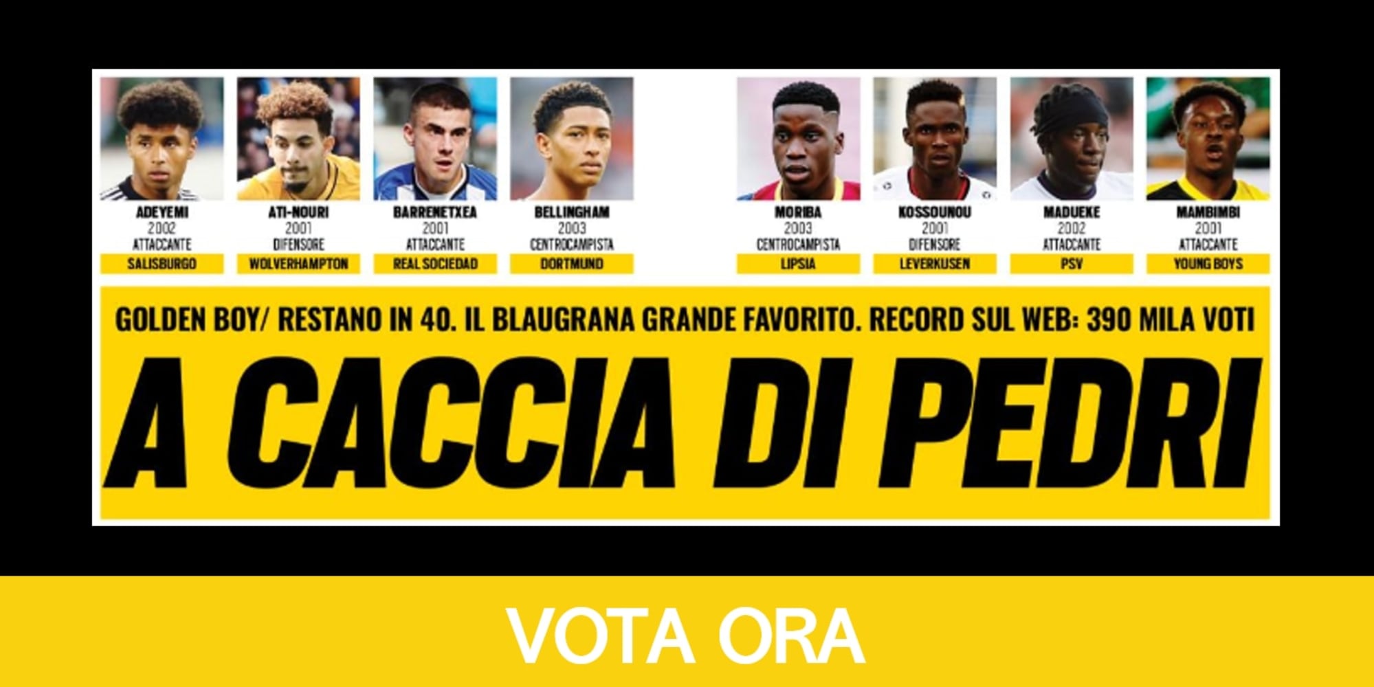 Golden Boy, sono rimasti in 40 - VOTA ORA