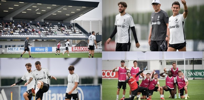 Juve a lavoro per il Milan: Allegri dirige l'allenamento aperto al pubblico