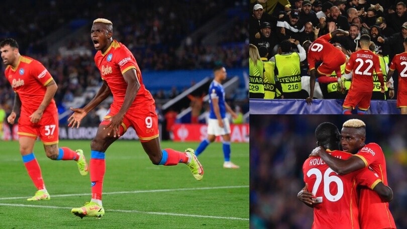 Osimhen straordinario: riacciuffa il Leicester con una doppietta