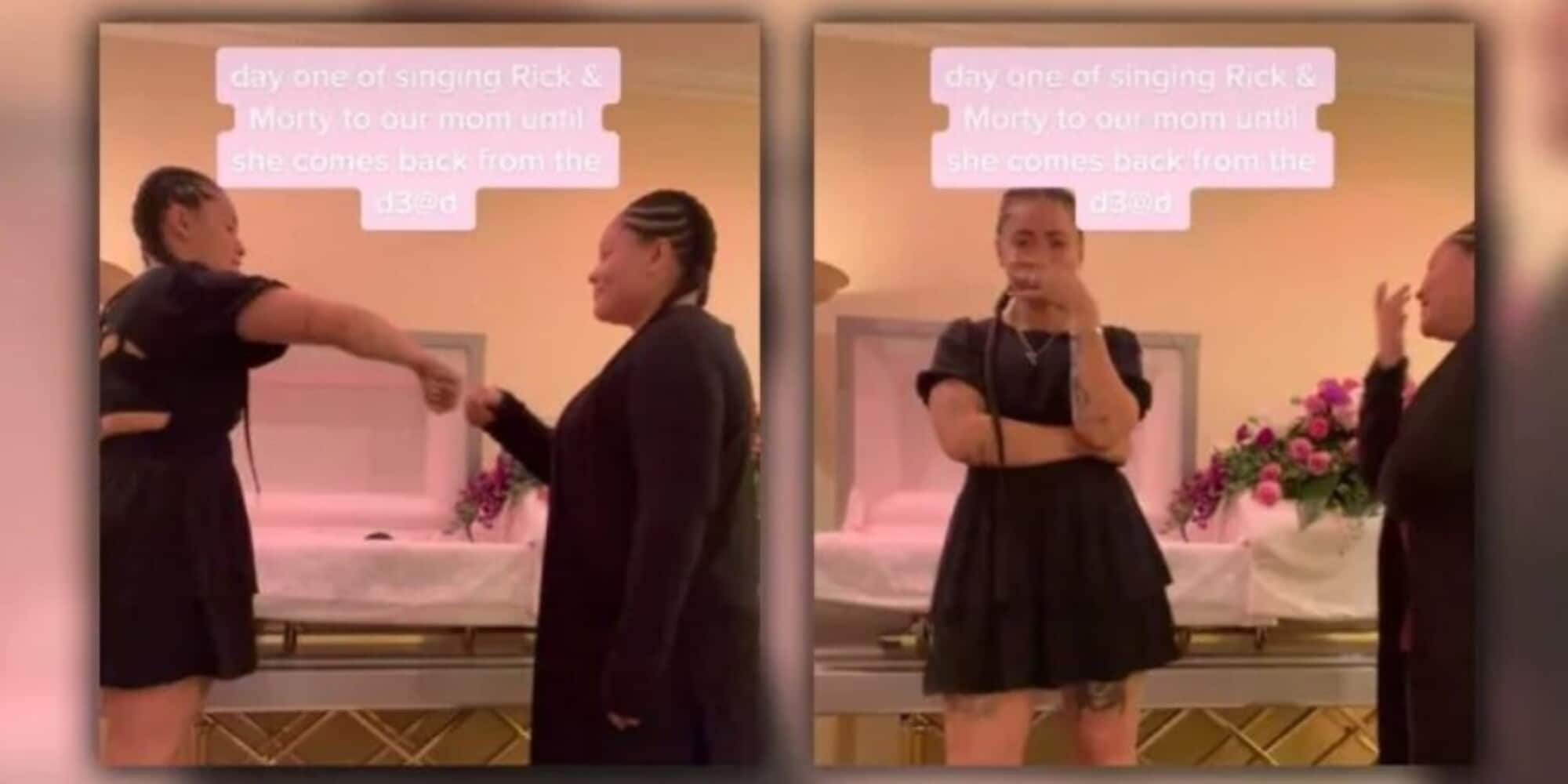 Tik Tok, balletto choc davanti alla bara della madre morta