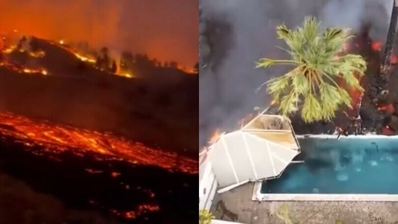 Vulcano Canarie, i VIDEO spaventosi dell'eruzione a La Palma
