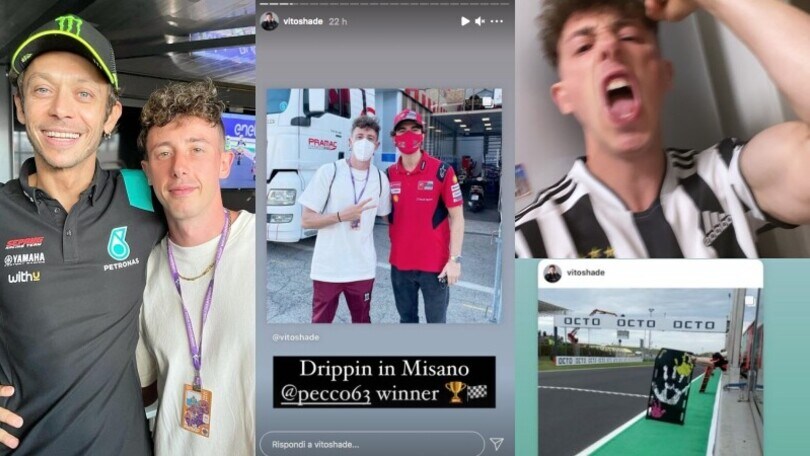 Shade, cuore a metà tra Juve e Valentino Rossi: prima volta indimenticabile in MotoGP!