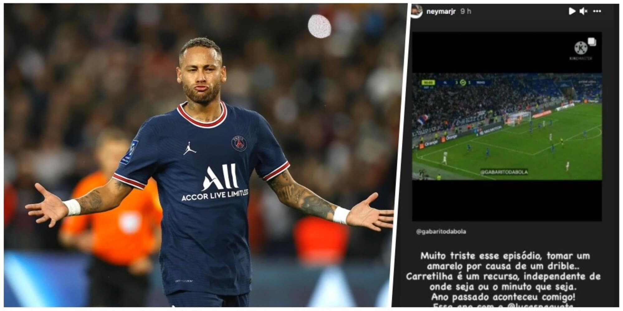Paquetà ammonito per un dribbling, Neymar si infuria: "Che triste"