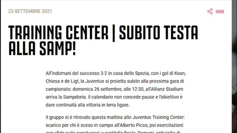 La Juve verso la Samp, in porta Perin
