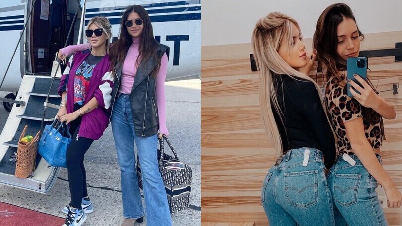 Wanda e Zaira Nara, alla Milano Fashion Week in jet privato