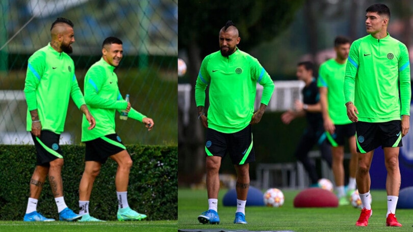 Inter, riecco Vidal: lavoro in gruppo per la Champions