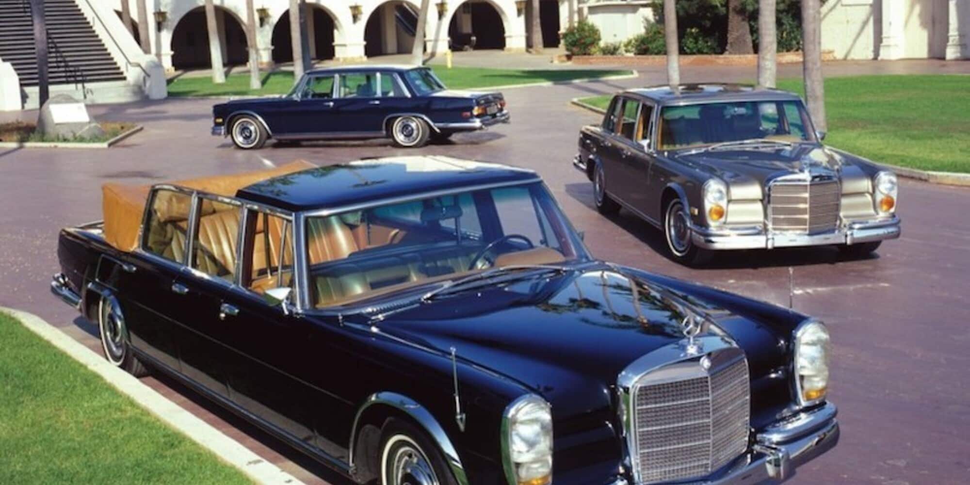 Mercedes W100, l'auto delle star: da Elvis alla Regina Elisabetta fino al Papa e John Lennon