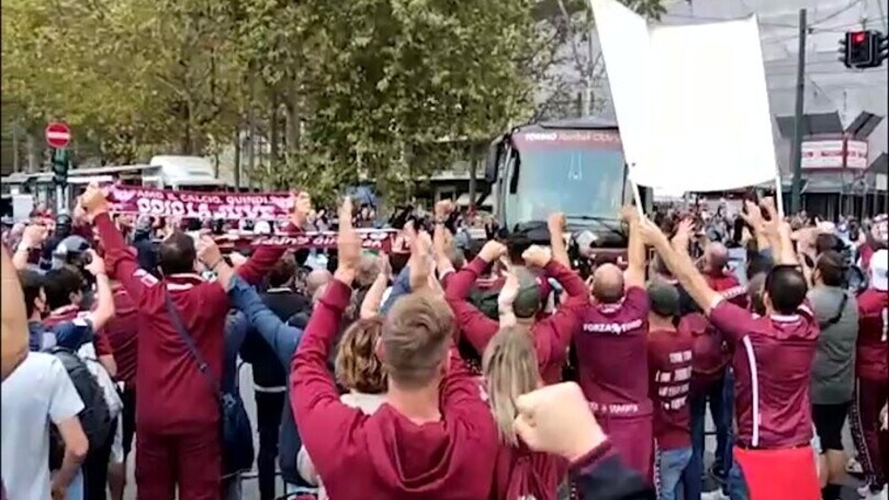 Torino-Juve: arriva il pullman del Toro