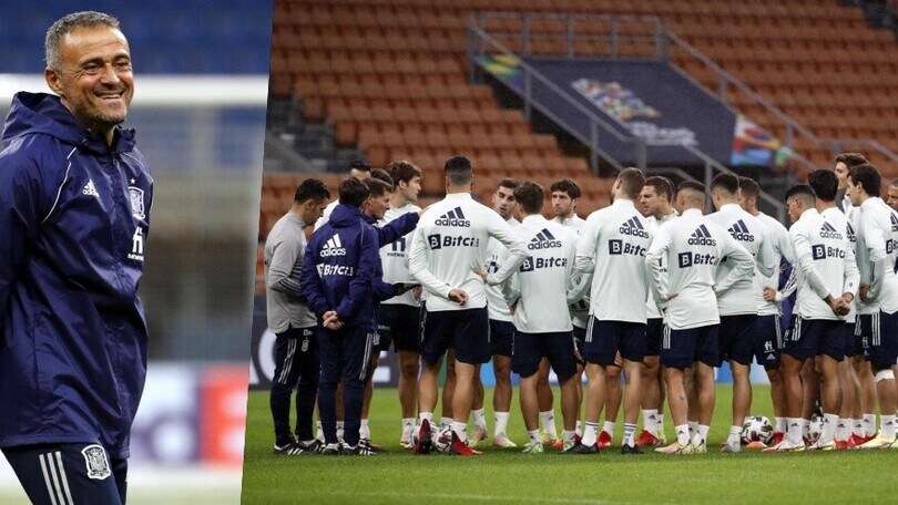 Spagna a raccolta prima dell'Italia: allenamento al Meazza
