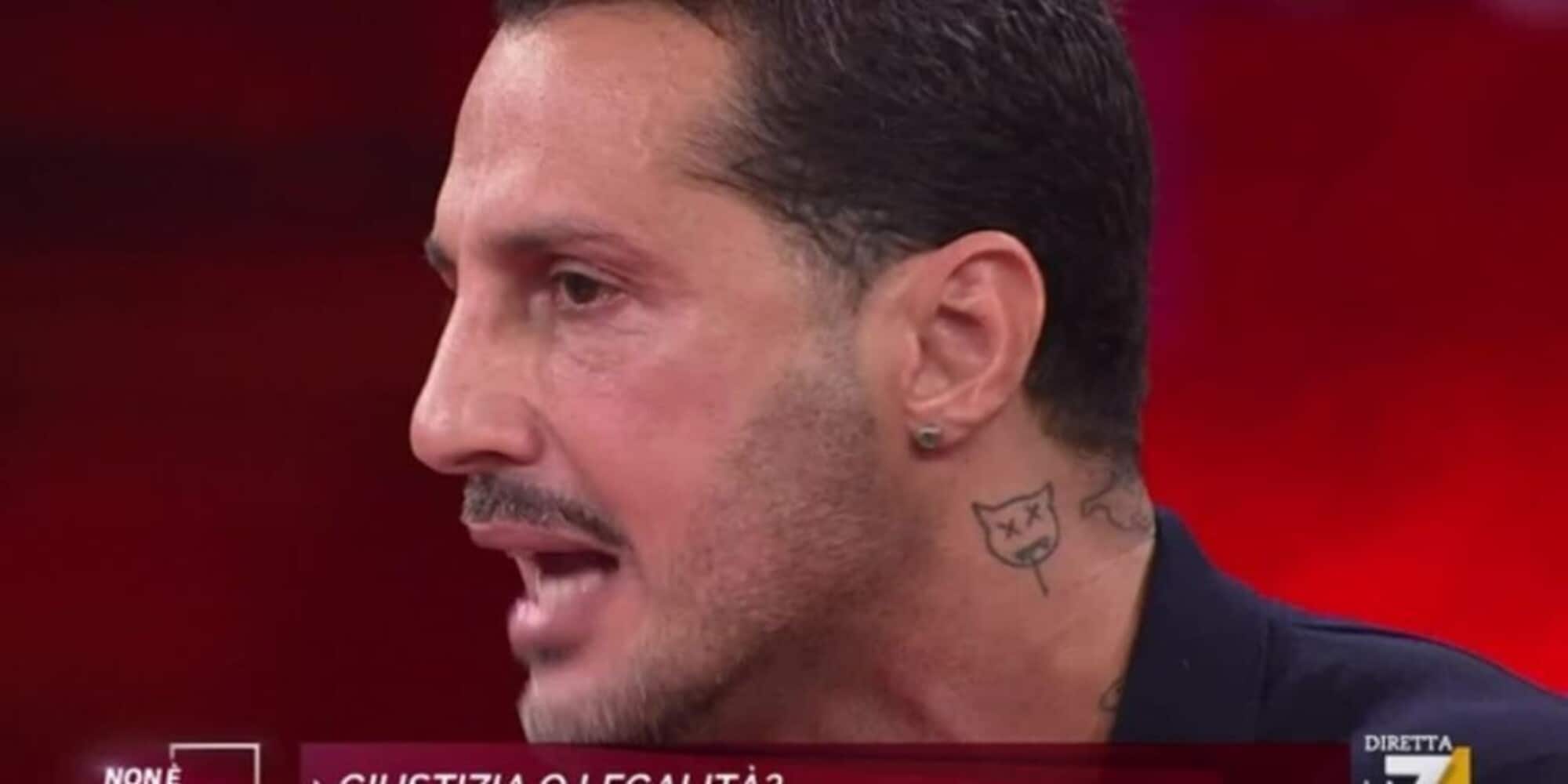 Fabrizio Corona: rissa in tv con Luca Telese, Giletti blocca tutto