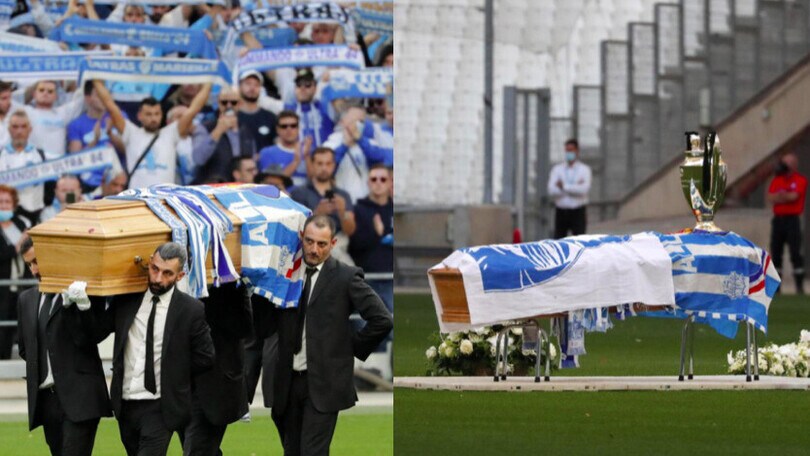 Marsiglia, emozioni al Velodrome per l'ultimo saluto a Tapie