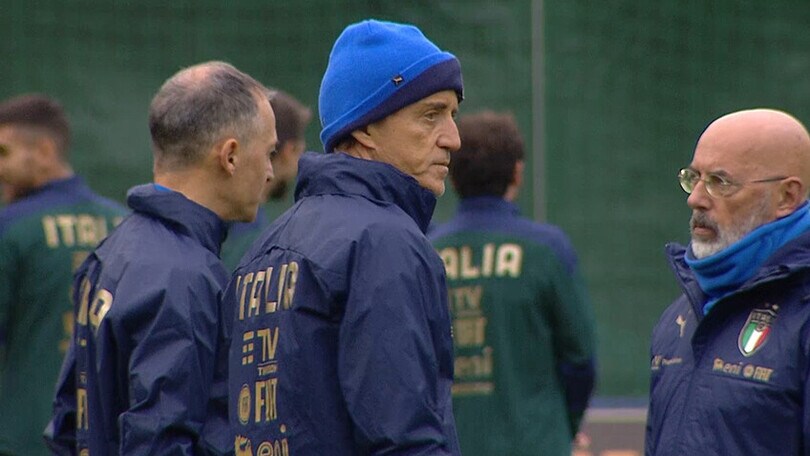L' Italia in campo a Coverciano: domenica contro il Belgio