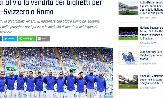 Ufficiale, verso Qatar 2022: Italia-Svizzera a Roma