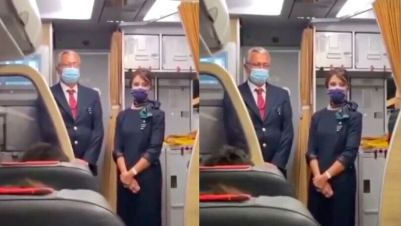 Alitalia, il comandante e il commovente discorso per l'ultimo volo