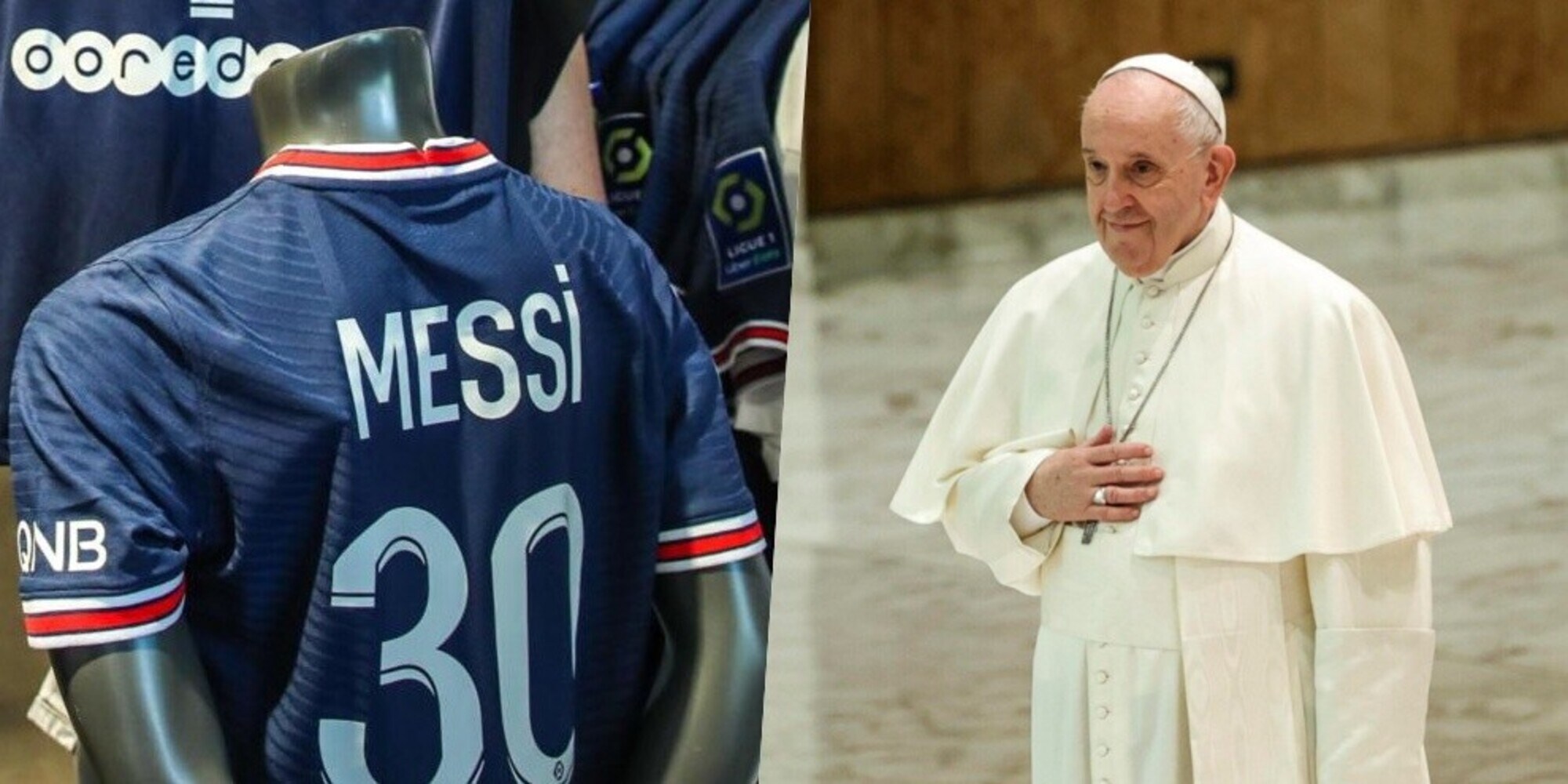 Castex dona maglia autografata di Messi a Papa Francesco