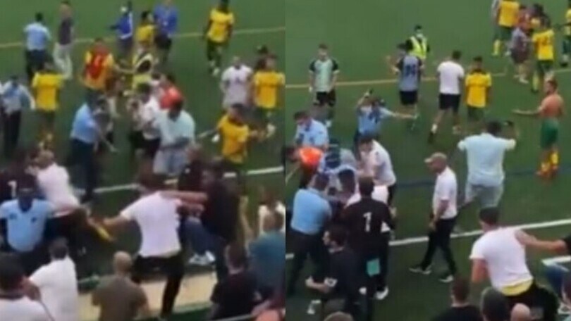 Follia in Portogallo: maxi rissa e spari della polizia in campo!