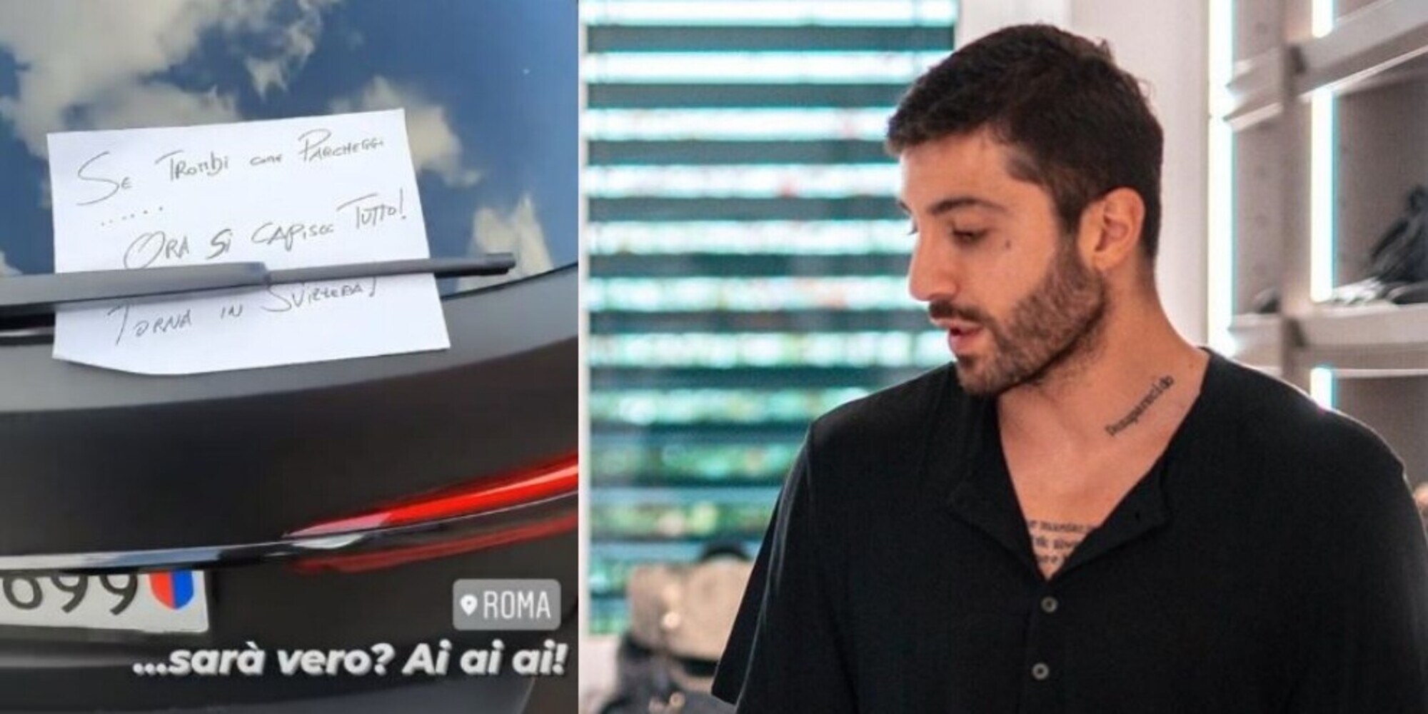 Iannone e lo strano messaggio sull'auto: "Se t****i come parcheggi..."
