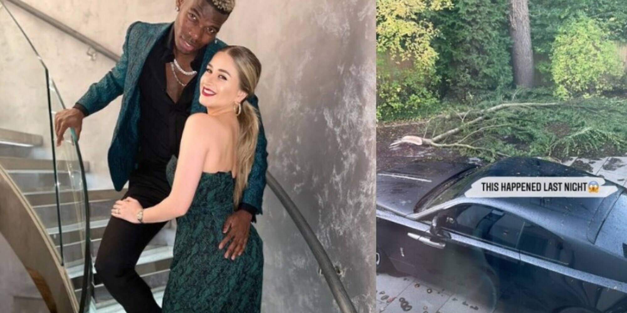 Pogba, la sua Rolls Royce quasi distrutta da un albero