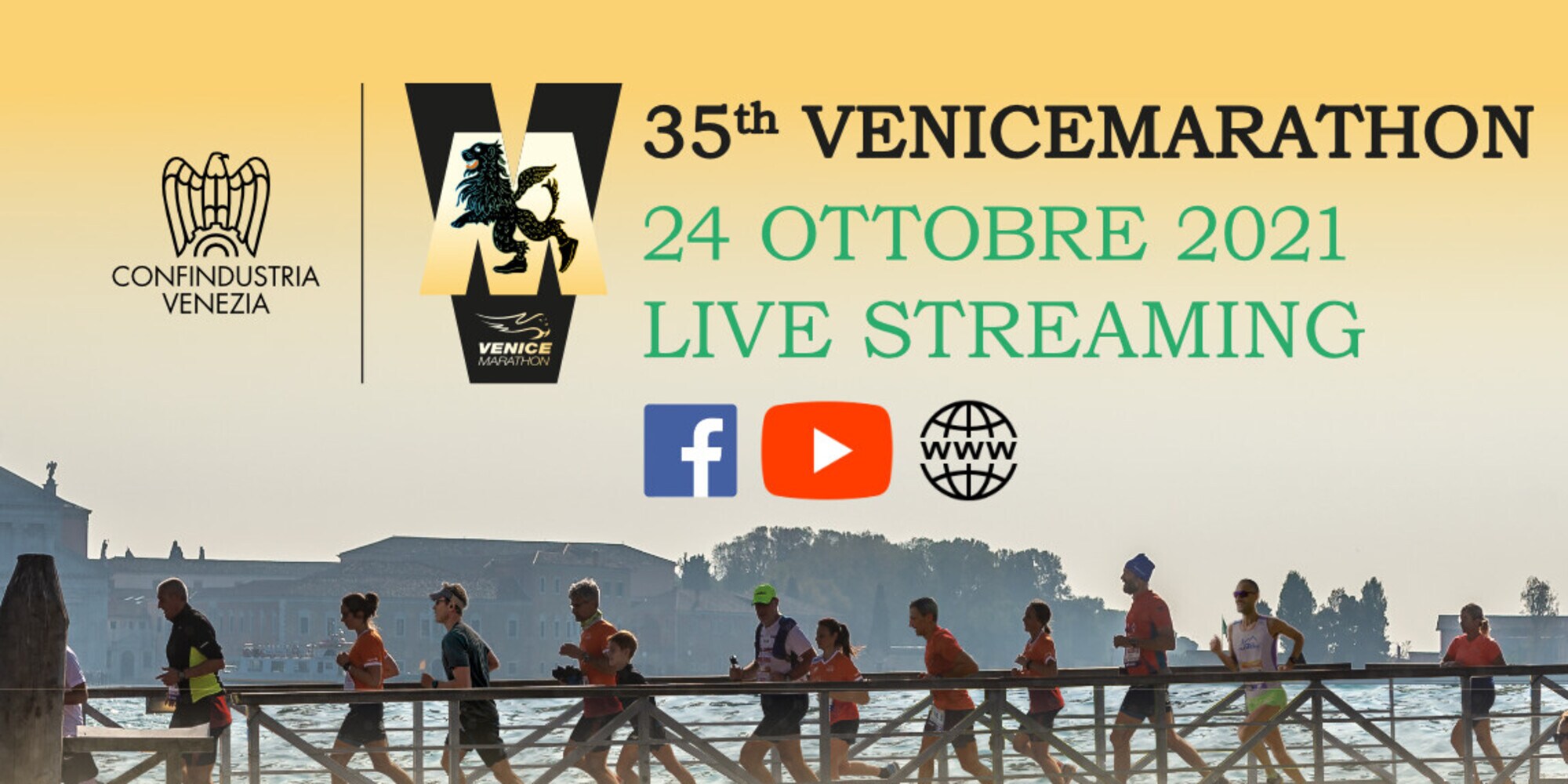 35^ Venicemarathon, segui la diretta in streaming sul nostro sito