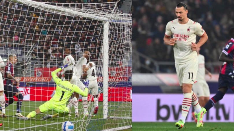 Bologna-Milan, fa tutto Ibrahimovic: assist, autorete e gol