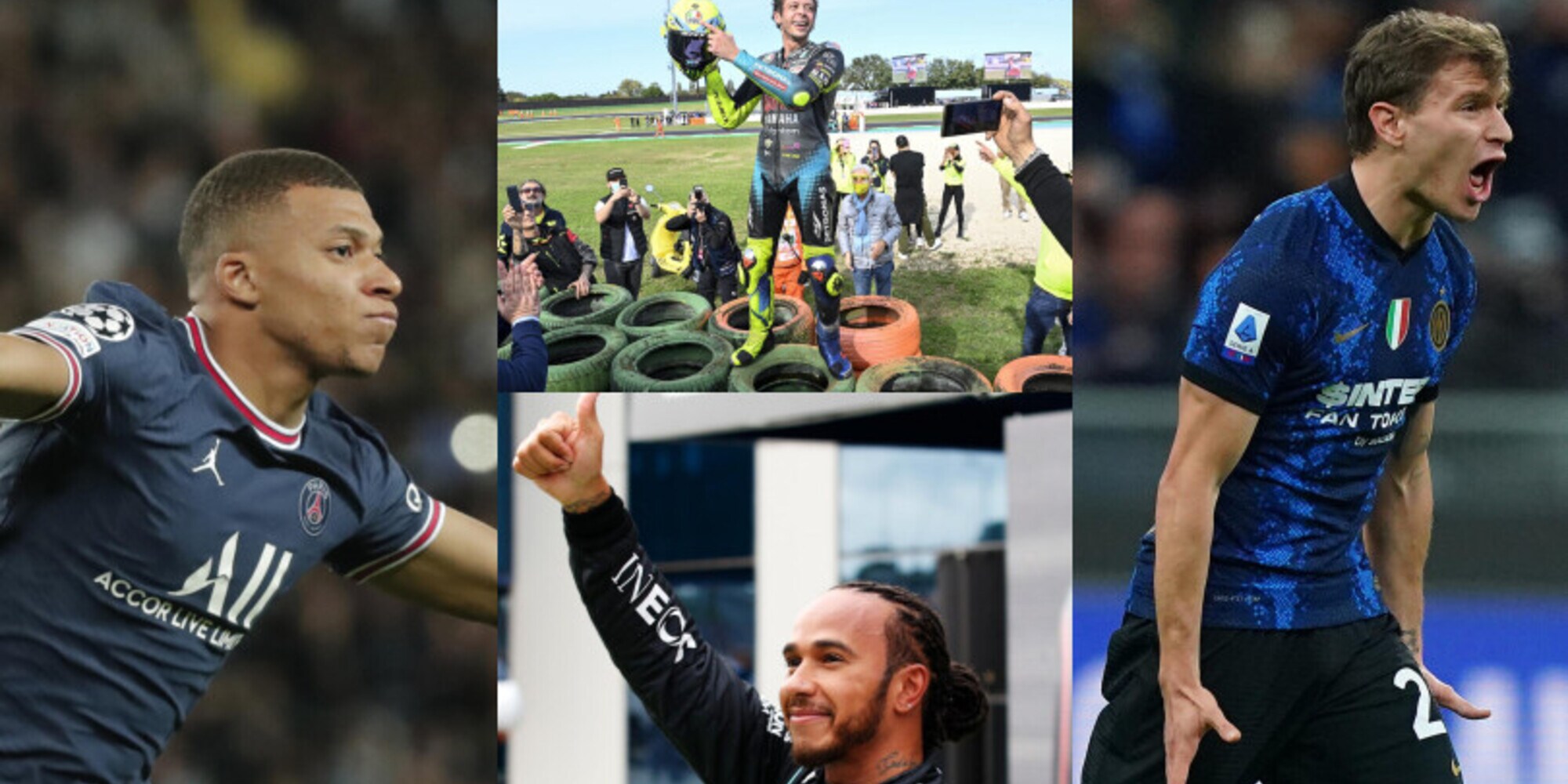 Mbappé e Barella eclissati da Vale Rossi e Hamilton: i piloti sono più famosi dei calciatori in Italia