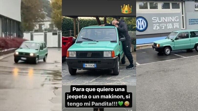Vidal sfreccia con la sua "Pandita": eccolo mentre arriva all'allenamento