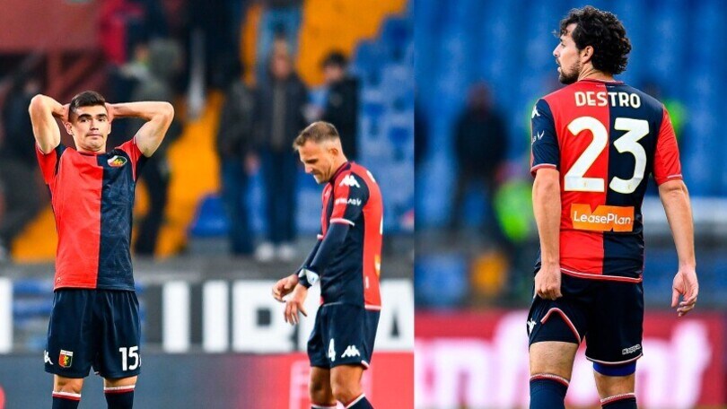 Il Genoa propone ma non incide, Destro out nel secondo tempo