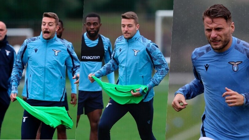 Lazio, Immobile lavora a parte. Milinkovic fa il leader