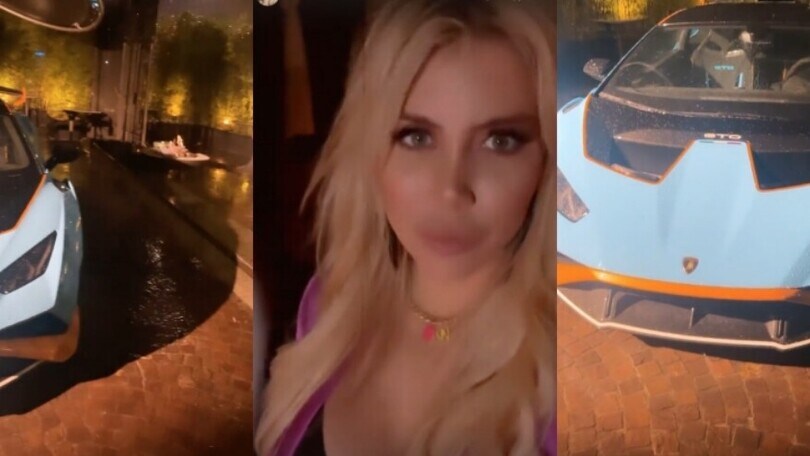 Wanda Nara e quella Lamborghini Huracan STO