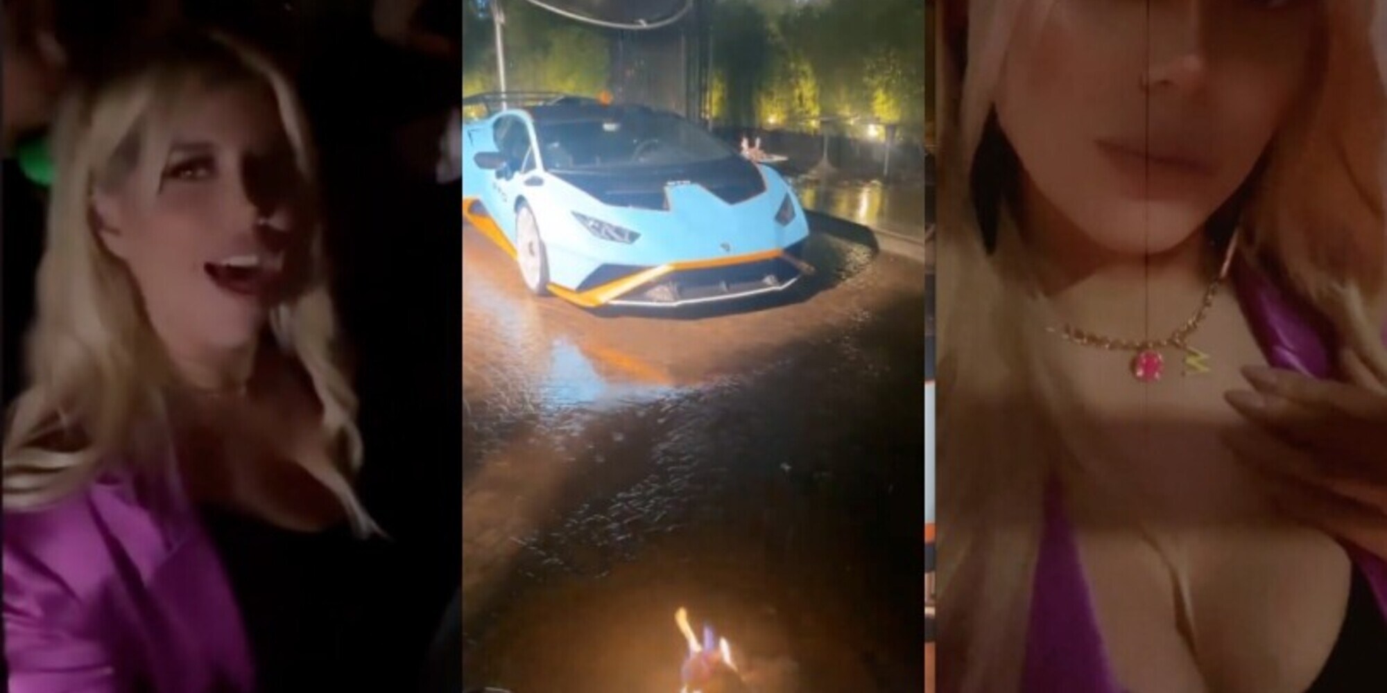 Wanda Nara scatenata senza Icardi: festa di lusso tra champagne e Lamborghini