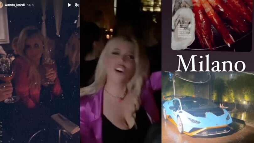 Wanda Nara a Milano senza Icardi: balli scatenati, bollicine e anche una Lambo!
