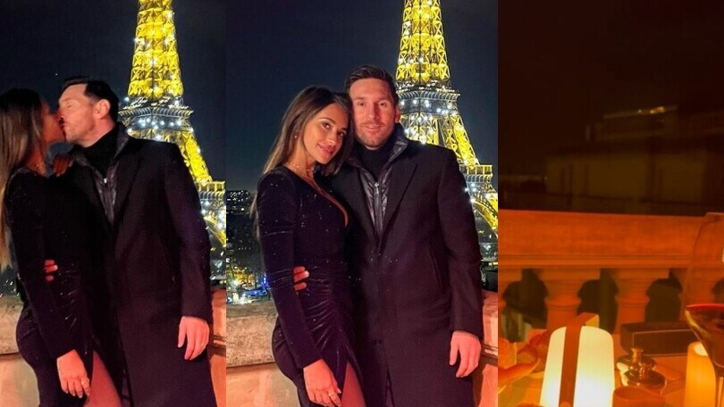 Messi, cena esclusiva con Antonela e vista pazzesca sulla Torre Eiffel