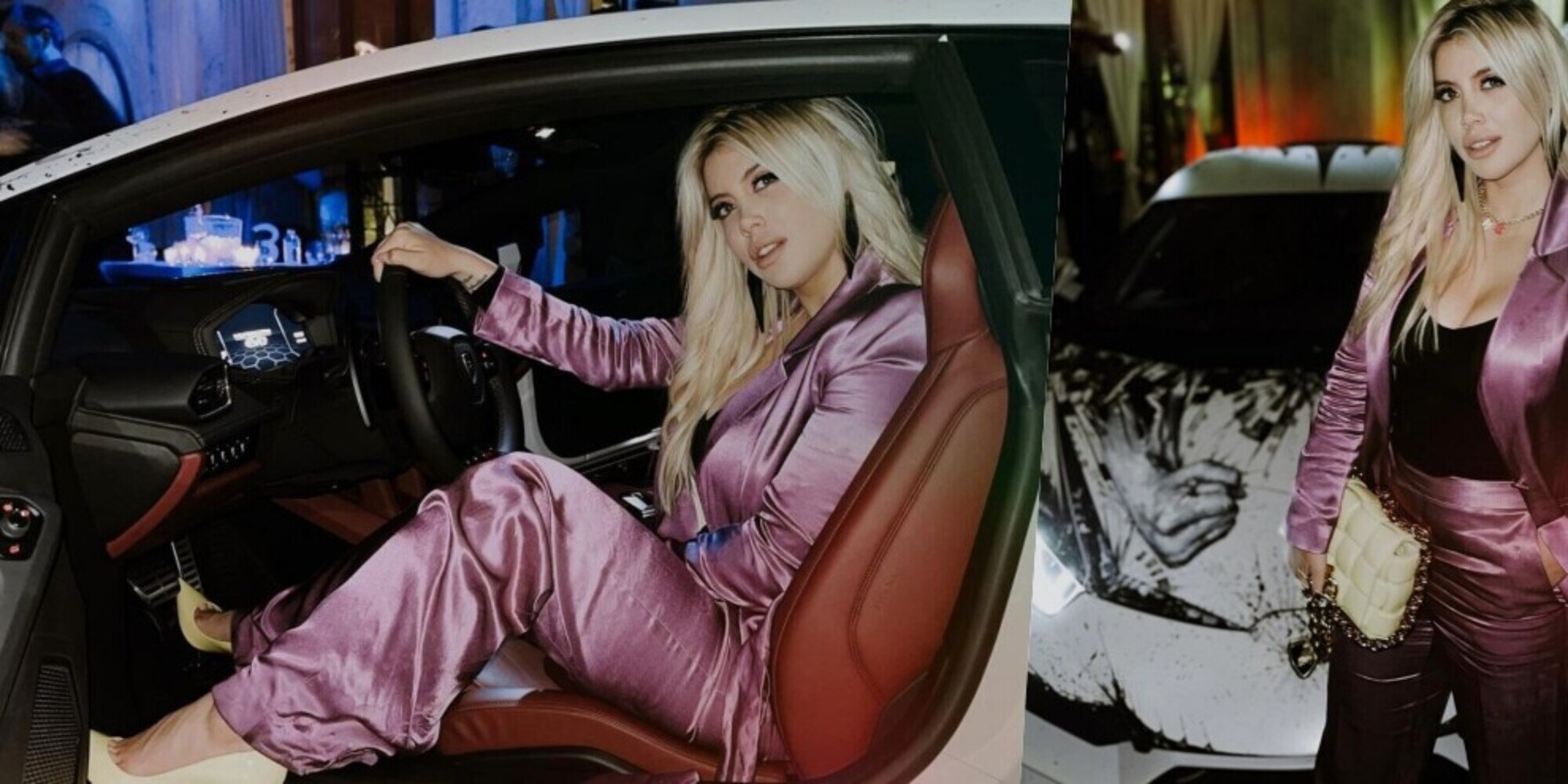 Wanda Nara, notti milanesi senza Icardi ma con la Lamborghini Minotauro