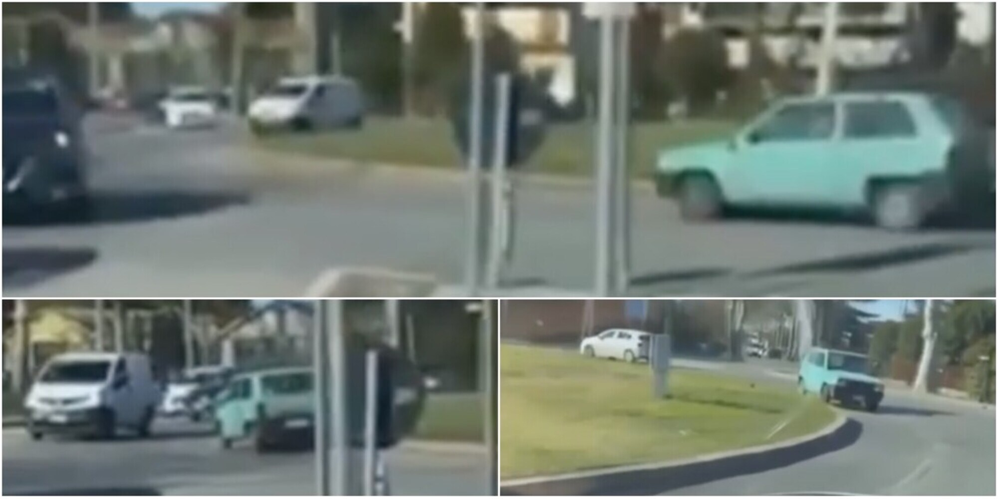 Panda impazzita a Forlì: prende la rotonda contromano! VIDEO