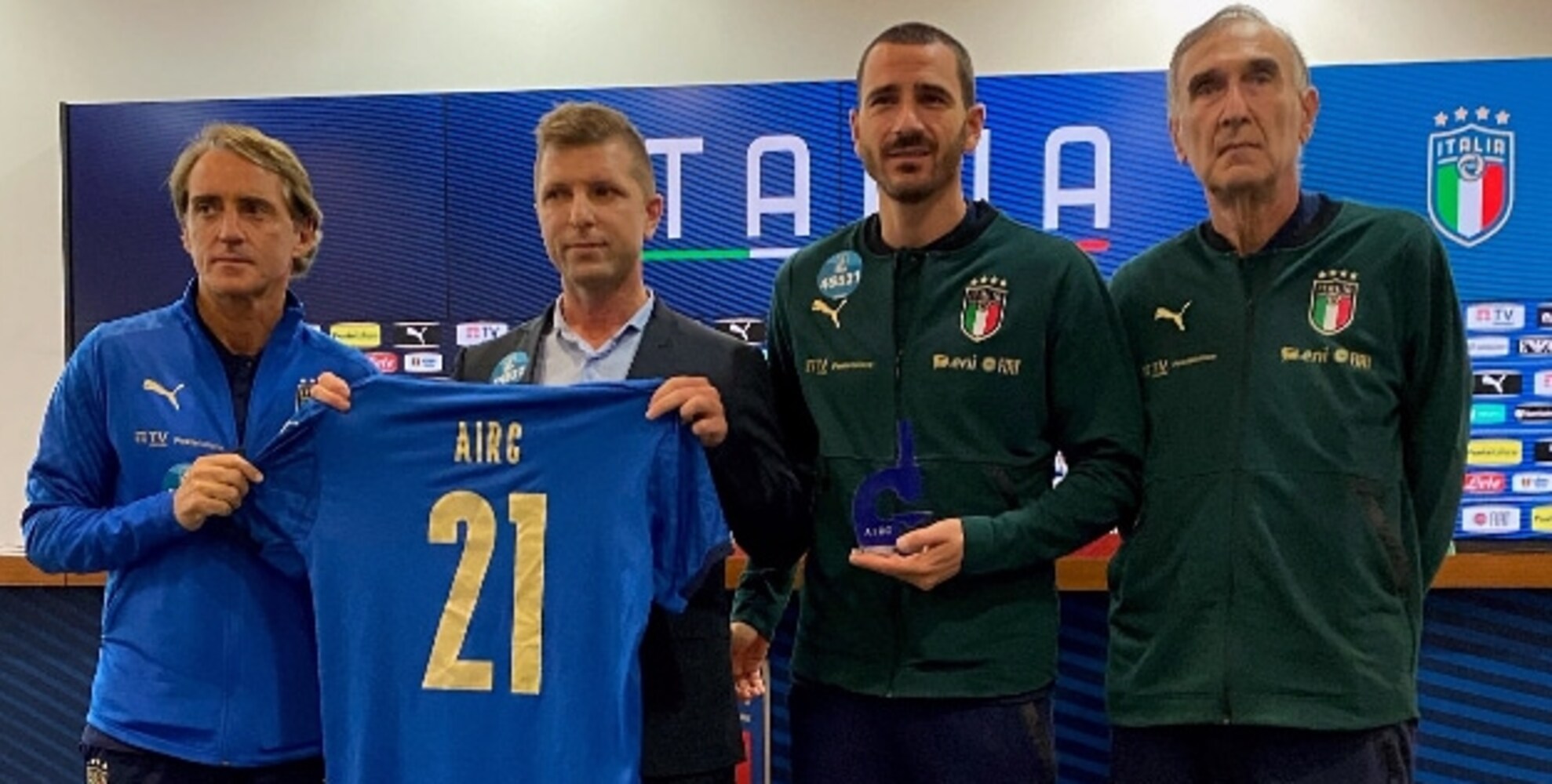 Italia-Svizzera, gli azzurri al fianco di Fondazione AIRC per fare tanti Gol per la Ricerca