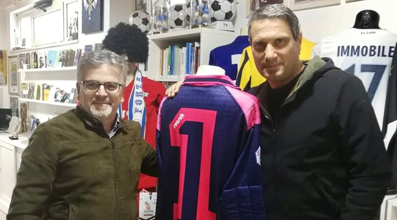 Taglialatela in vista al Museo del Calcio Andrea Fortunato
